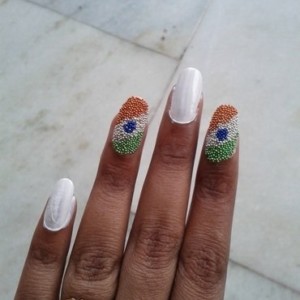 Independence Day (Indian Flag Inspired) Nail Art Step By Step: Tutorial -  Zig Zac Mania