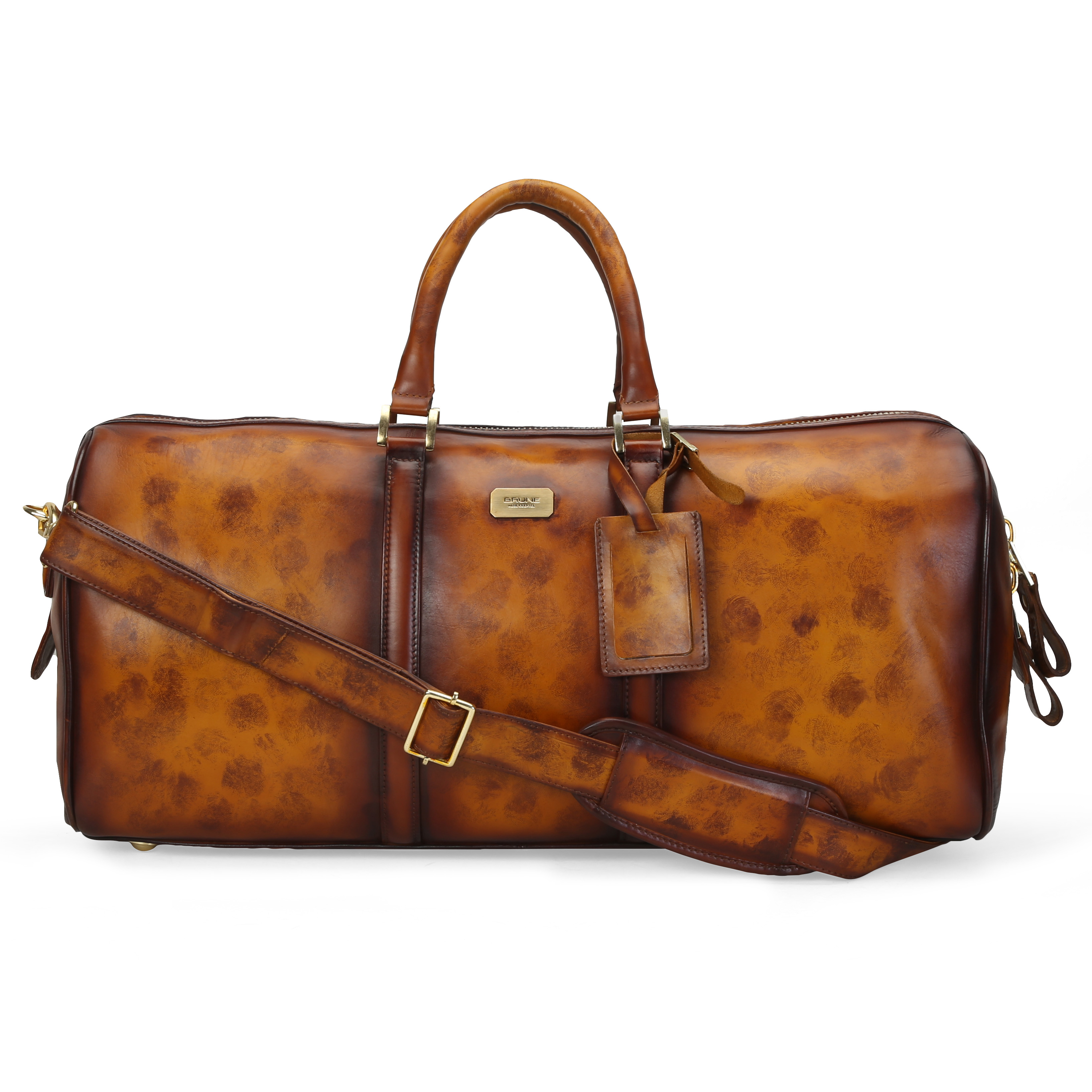 BRUNE VEG TANNED AESTHETIC HAND PAINTED LEATHER DUFFLE – Rs 24,999